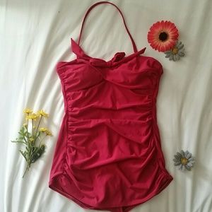 Bandeau Ruched Sheath Swimdress